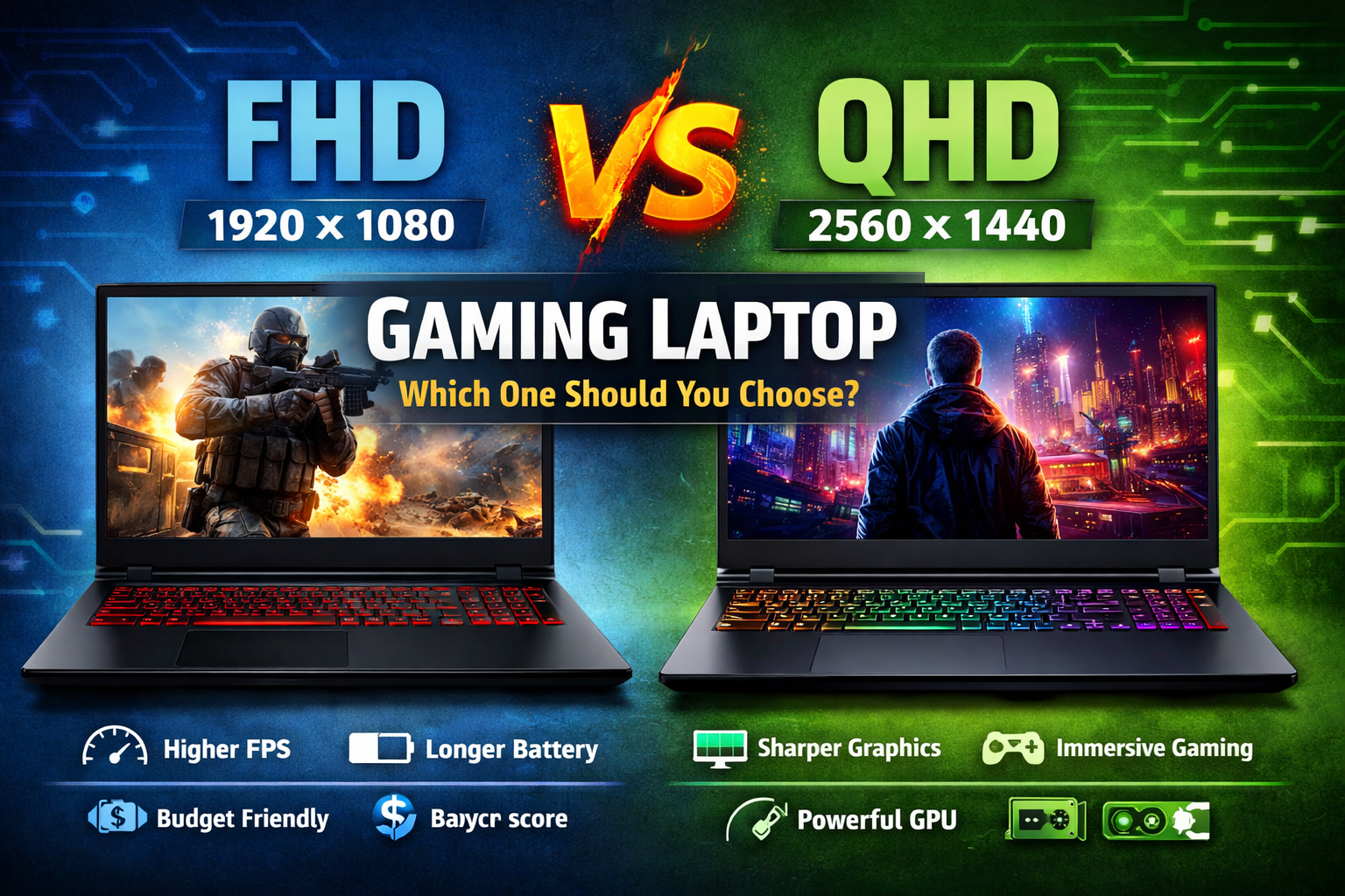 FHD vs QHD Gaming Laptop