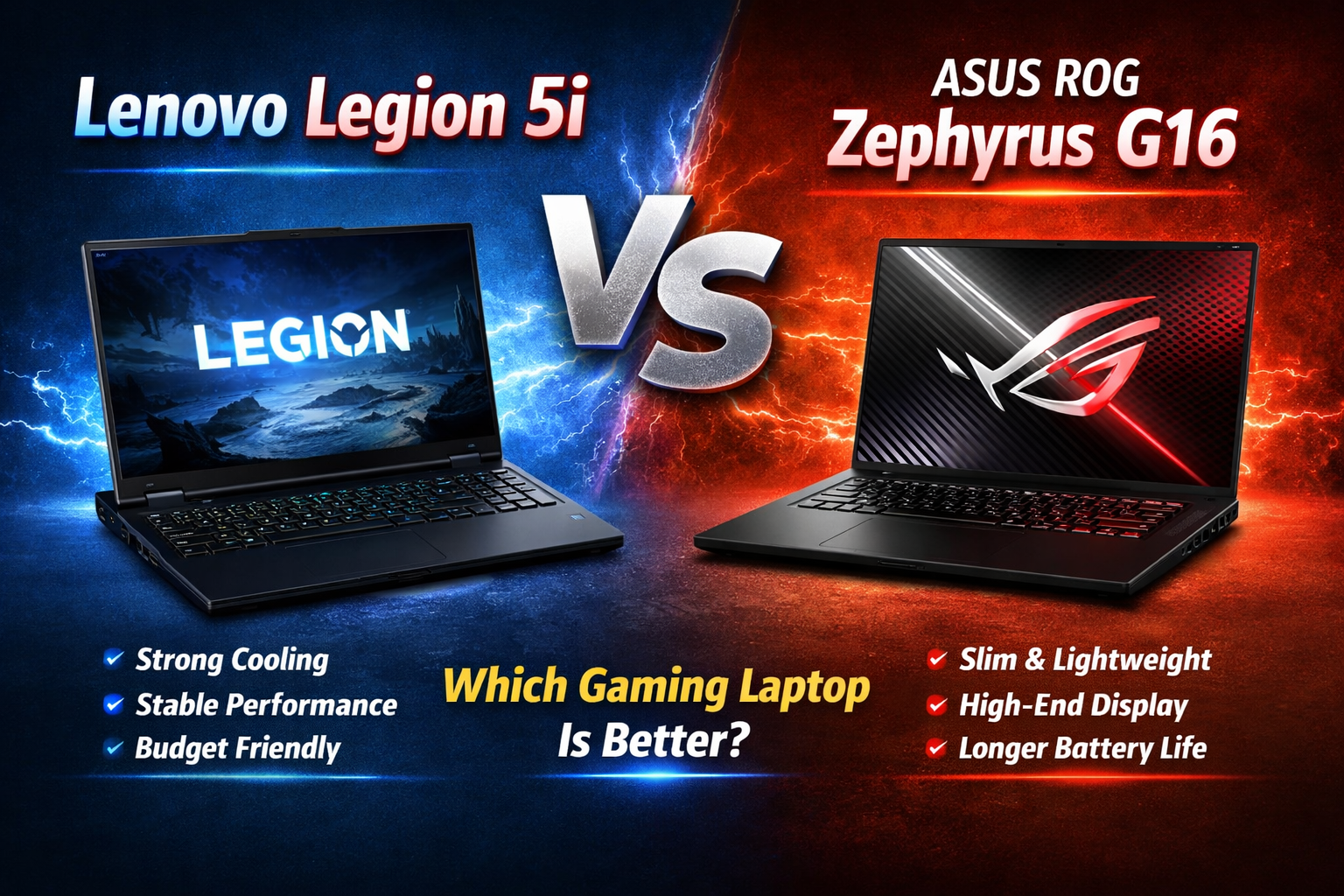 Lenovo Legion 5i vs ASUS ROG Zephyrus G16